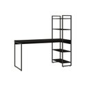 Ver imagem 2 de Escrivaninha Mesa Escritório com Estante Alta Estilo Industrial 150cm com 04 Prateleiras Dynamica Yescasa