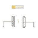 Ver imagem 6 de Escrivaninha Mesa Escritório com Estante Alta Estilo com Dynamica 04 Prateleiras 64cm Industrial Yescasa Preto Onix