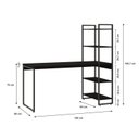 Ver imagem 3 de Escrivaninha Mesa Escritório com Estante Alta Estilo Industrial 150cm com 04 Prateleiras Dynamica Yescasa