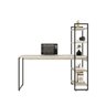 Escrivaninha Mesa Escritório com Estante Alta Estilo Industrial 150cm com 04 Prateleiras Dynamica Yescasa - 4