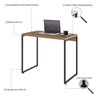 Escrivaninha Mesa Escritório Estilo Dynamica 90cm Industrial Yescasa Lamina Mel E Preto - 5