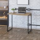 Ver imagem 6 de Escrivaninha Mesa Escritório Estilo Dynamica 90cm Industrial Yescasa Lamina Mel E Preto