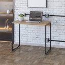 Ver imagem 6 de Escrivaninha Mesa Escritório Estilo Dynamica 90cm Industrial Yescasa Lamina Mel e Preto Marrom