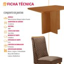 Ver imagem 7 de Mesa de Jantar Olimpia 120cm Tampo MDF Laminado Canto Copo com 4 Cadeiras Yasmin