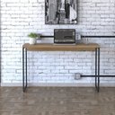 Ver imagem 1 de Escrivaninha Mesa Escritório Estilo Dynamica 120cm Industrial Yescasa Lamina Mel e Preto Marrom