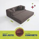 Ver imagem 3 de Sofá Cama Muna 1,50m Xpand Tech Tecido Bouclê Cinza Escuro Cama Inbox