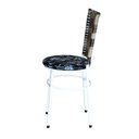 Ver imagem 5 de 2 Cadeiras Branca para Cozinha Hawai Cappuccino Premium Assento Floral Cor:floral Preto
