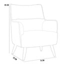 Ver imagem 5 de Kit 02 Poltronas Decorativa Fixa Pés de Madeira Isabella D02 Veludo Telha C-262 - Lyam Decor