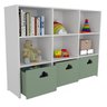 Estante de Nichos com Baús Organizadores Nuvem Scott 100% Mdf Woodcore - 2