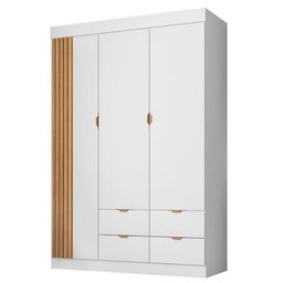 Quarto de Bebê Infantil Completo 01 Guarda-roupa 3 Portas 4 Gavetas com 01 Cômoda 100% MDF Ayla - 3