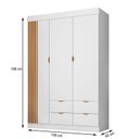Ver imagem 7 de Quarto de Bebê Infantil Completo 01 Guarda-roupa 3 Portas 4 Gavetas com 01 Cômoda 100% Mdf Ayla
