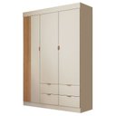 Ver imagem 3 de Quarto de Bebê Completo 01 Guarda-roupa 3 Portas 4 Gavetas com 01 Cômoda 100% Mdf Ayla