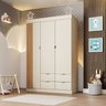 Quarto de Bebê Completo 01 Guarda-roupa 3 Portas 4 Gavetas com 01 Cômoda 100% MDF Ayla - 8