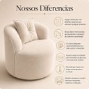 Ver imagem 5 de Poltrona Sala Orgânica Confortável Reforçada Bouclé Quarto
