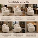 Ver imagem 6 de Poltrona Sala Orgânica Confortável Reforçada Bouclé Quarto
