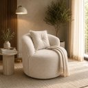 Ver imagem 1 de Poltrona Sala Orgânica Confortável Reforçada Bouclé Quarto