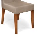 Ver imagem 7 de Conjunto Sala de Jantar Mesa Redonda Kiara Tampo de Vidro com 4 Cadeiras Yasmin Marrom/Freijó/Off White/Veludo Kraft