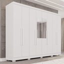 Ver imagem 1 de Guarda-Roupa Casal com Espelho 8 Portas 241cm Multimóveis Branco
