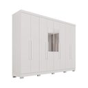 Ver imagem 2 de Guarda-Roupa Casal com Espelho 8 Portas 241cm Multimóveis Branco