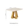 Conjunto Sala de Jantar Mesa 120cm Tampo MDF Pintura Quartzo Kiara com 4 Cadeiras Yasmin - 6