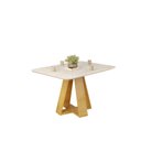 Ver imagem 5 de Conjunto Sala de Jantar Mesa 120cm Tampo MDF Pintura Quartzo Kiara com 4 Cadeiras Yasmin