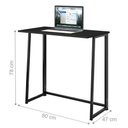 Ver imagem 4 de Mesa Industrial para Escritório Slim Asy Dobrável Preto