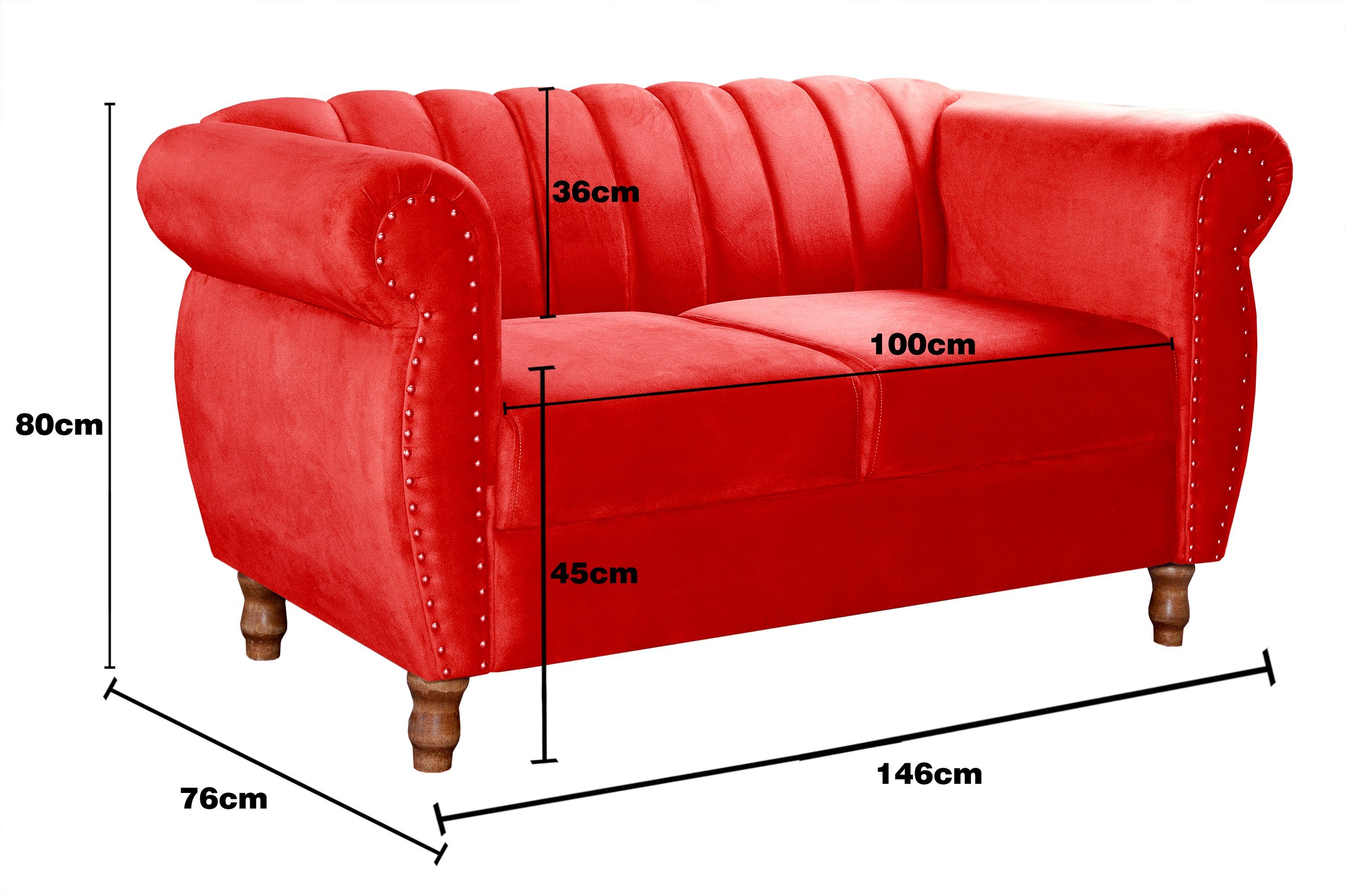 Conjunto Realeza Sofá com Poltronas Chesterfield Decoração - 3