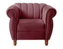 Ver imagem 6 de Conjunto Realeza Sofá com Poltronas Chesterfield Decoração Vermelho Bordô