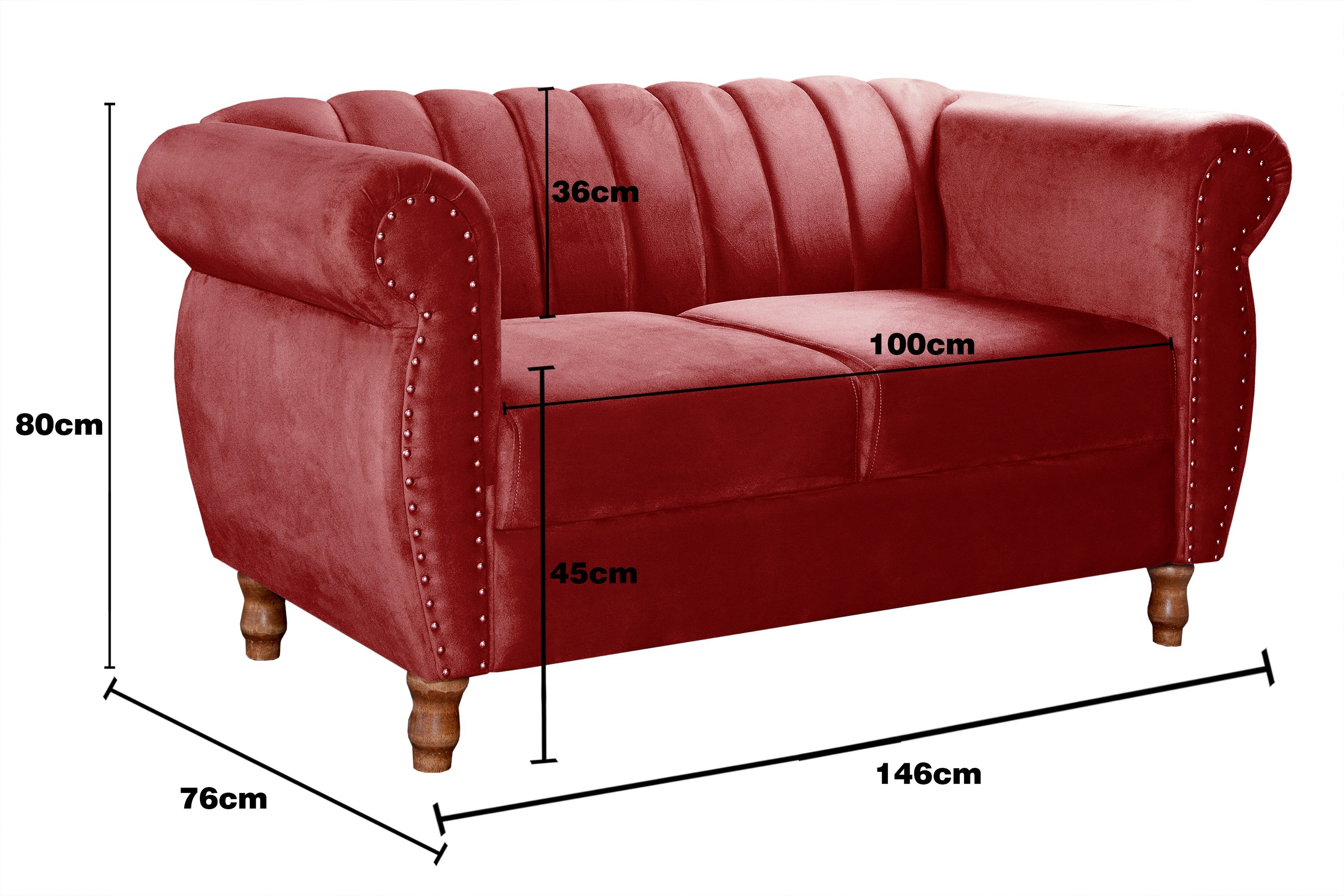 Conjunto Realeza Sofá com Poltronas Chesterfield Decoração - 3