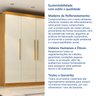Guarda-Roupa Casal 6 Portas Carnaúba CabeCasa MadeiraMadeira 100% MDF - 9