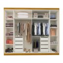 Ver imagem 7 de Guarda-Roupa Casal 6 Portas Carnaúba CabeCasa MadeiraOriginals 100% MDF Marrom/Marrome/Off White