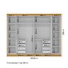 Guarda-Roupa Casal 6 Portas Carnaúba CabeCasa MadeiraMadeira 100% MDF - 3