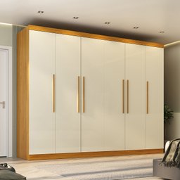 Guarda-Roupa Casal 6 Portas Carnaúba CabeCasa MadeiraMadeira 100% MDF - 1