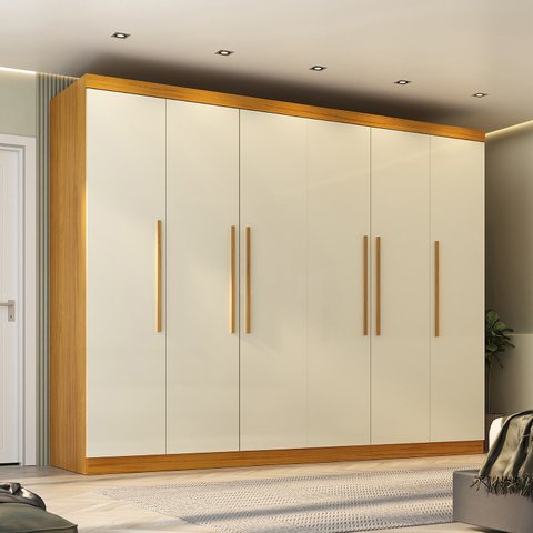 Guarda-Roupa Casal 6 Portas Carnaúba CabeCasa MadeiraOriginals 100% MDF