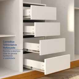Guarda-Roupa Casal 6 Portas Carnaúba CabeCasa MadeiraMadeira 100% MDF - 5