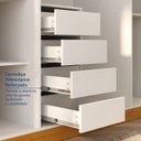 Ver imagem 5 de Guarda-Roupa Casal 6 Portas Carnaúba CabeCasa MadeiraOriginals 100% MDF Marrom/Marrome/Off White