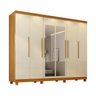 Guarda-Roupa Casal 6 Portas Carnaúba com Espelho e com Pés CabeCasa MadeiraMadeira 100% MDF - 2