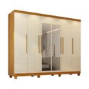 Ver imagem 2 de Guarda-Roupa Casal 6 Portas Carnaúba com Espelho e com Pés CabeCasa MadeiraOriginals 100% MDF
