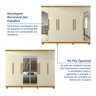 Guarda-Roupa Casal 6 Portas Carnaúba com Espelho e com Pés CabeCasa MadeiraMadeira 100% MDF - 8