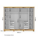 Ver imagem 3 de Guarda-Roupa Casal 6 Portas Carnaúba com Espelho e com Pés CabeCasa MadeiraOriginals 100% MDF Marrom/Marrome/Off White