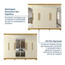 Ver mais imagens de Guarda-Roupa Casal 6 Portas Carnaúba com Espelho e com Pés CabeCasa MadeiraOriginals 100% MDF