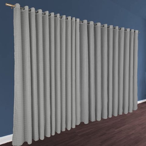 cortina blackout para quarto sala 5,50 x 2,60 Milam cinza