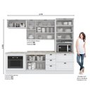 Ver imagem 5 de Cozinha Completa Modulada 5 Peças 100% MDF com Balcão de Forno Embutir Americana Branco/HP