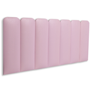 Ver imagem 1 de Cabeceira Casal Modulada Arredondada Cama Box Corino Rosa Bebê