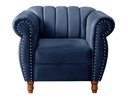 Ver imagem 6 de Conjunto Realeza Sofá com Poltronas Chesterfield Decoração Azul Marinho