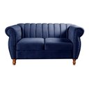 Ver imagem 4 de Conjunto Realeza Sofá com Poltronas Chesterfield Decoração Azul Marinho