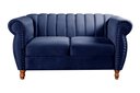 Ver imagem 4 de Conjunto Realeza Sofá com Poltronas Chesterfield Decoração Azul Marinho