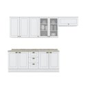 Ver imagem 3 de Cozinha Completa Modulada 5 Peças 100% MDF com Portas de Vidro Americana Branco/HP