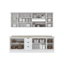 Ver imagem 4 de Cozinha Completa Modulada 7 Peças 100% MDF com Balcão Pia com Tampo Branco Hp/Calcare Americana