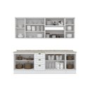 Ver imagem 4 de Cozinha Completa Modulada 7 Peças 100% MDF com Tampo Americana Branco/HP
